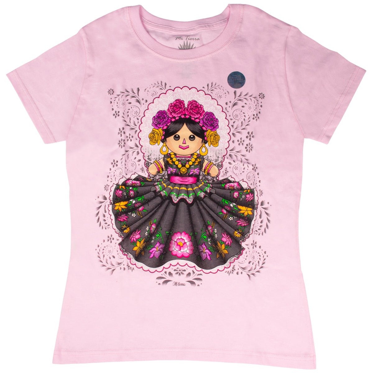 Playera La Tehuana Rosa Mujer – MiTierraMx